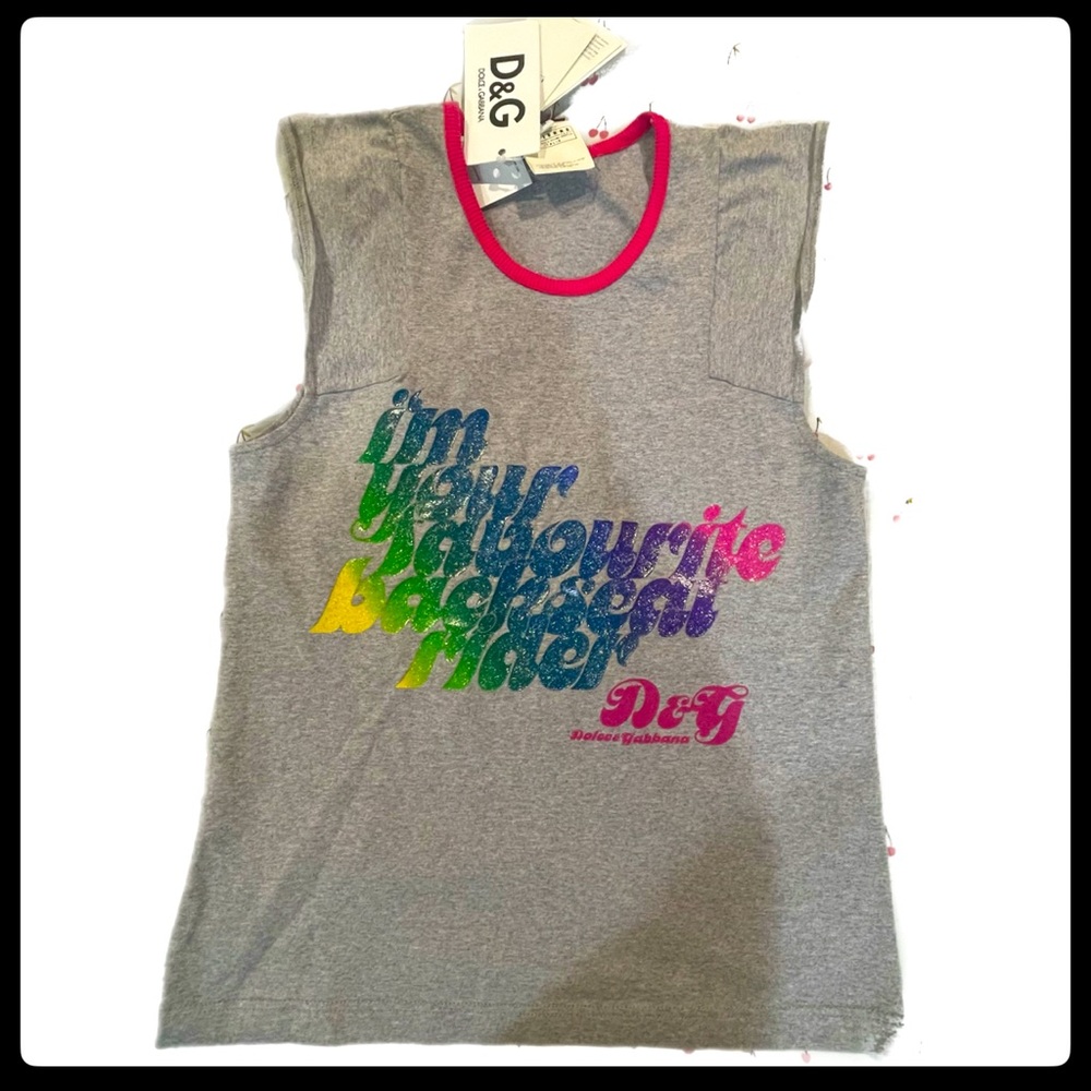 Dolce & Gabbana Deadstock with tags Sz Small Graphic Top